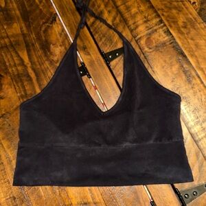 Elegant Black Halter Top